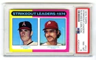 NOLAN RYAN & STEVE CARLTON~1975 TOPPS '74 STRIKEOUT LEADERS PSA-8 NM-MT CARD#312