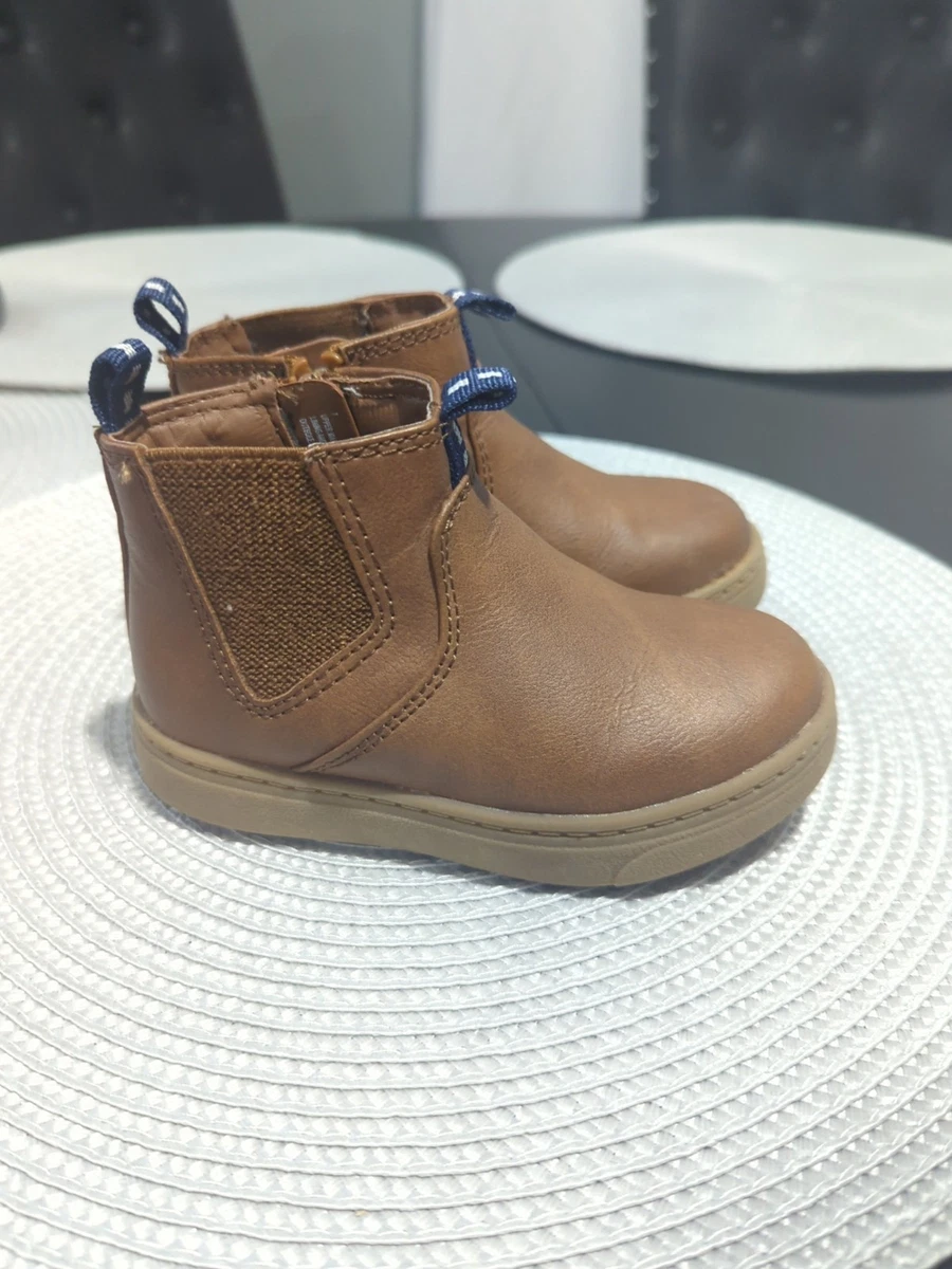 Bottes Hautes Pour Garçon - Cat & Jack - Toile Bleu Marine Et Marron Dinosaure - Taille 5 - Occasion Très Bon État