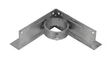 Everbilt 2-3/8 in. Galvanized Steel Chain Link Fence Corner Wood Post Adapter