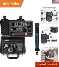 Portable Waterproof Hard Case for DJI Osmo Action 6/5/4 Cameras - 14 Compartment