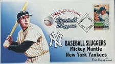 BDAOCITW KSC Cachets 4083 Mickey Mantle New York Yankee Slugger Baseball 