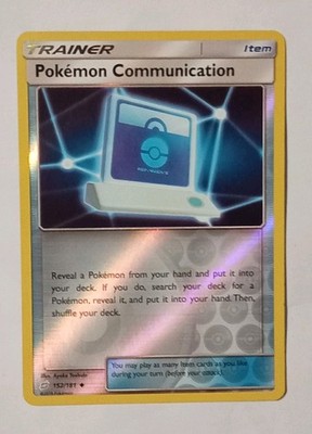 Pokemon Trainer Pokemon Kommunikation Reverse Holo 152/181 Lightly Played 2019