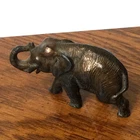 Vintage Miniature Solid Brass Elephant 2'' long