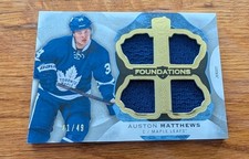 2016-17 Upper Deck The Cup Auston Matthews Rookie Foundations Quad Patch /49
