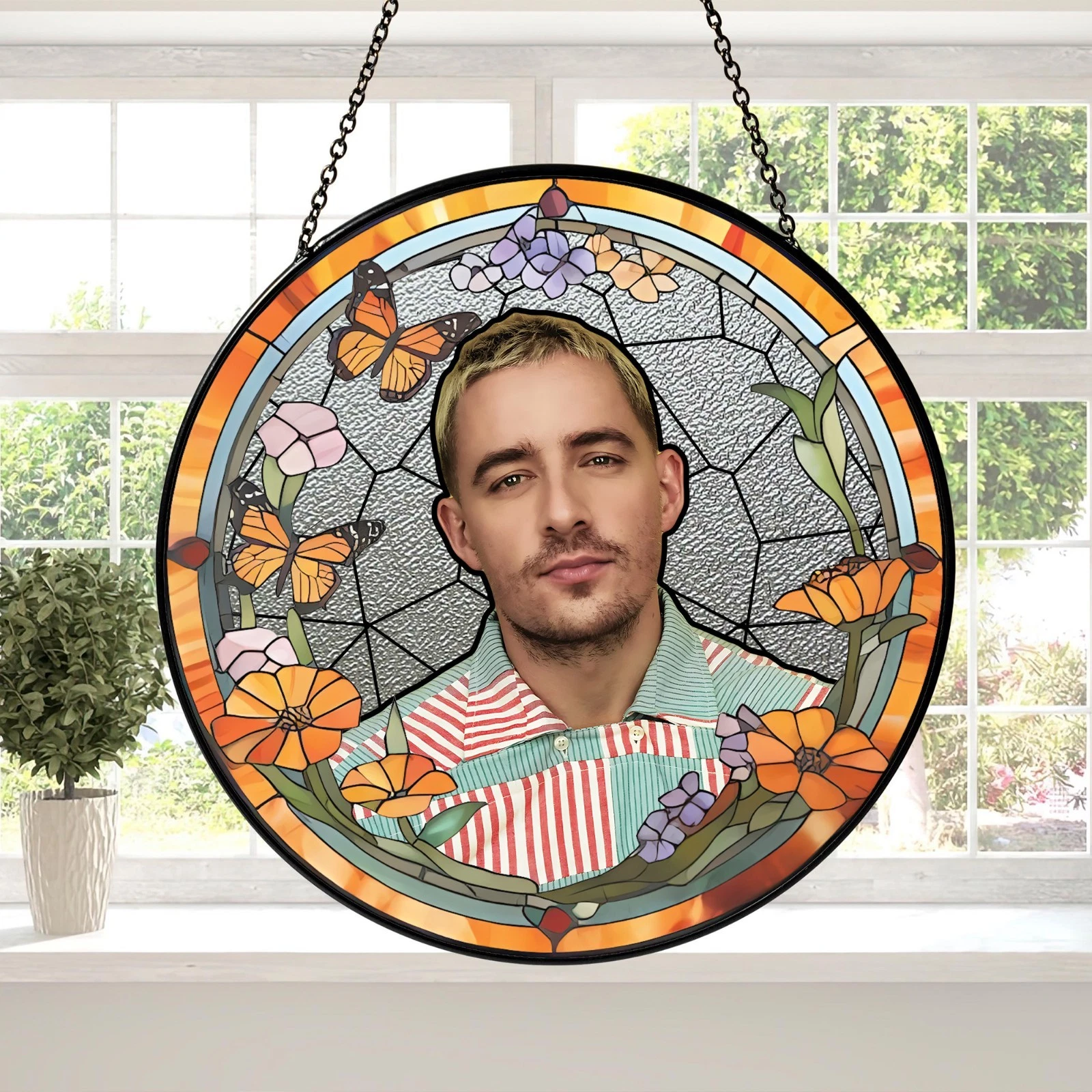 Dermot Kennedy Stained Glass Suncatcher - Home Window Hanging Ornament