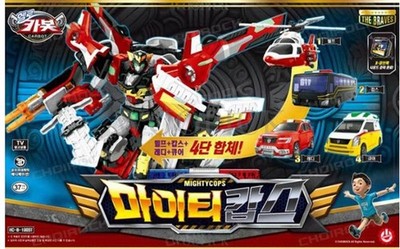 Hello Carbot The Braves MIGHTYCOPS 4-Step Transformer Robot Mighty