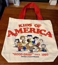 Peanuts Snoopy canvas Tote - NEW w tags