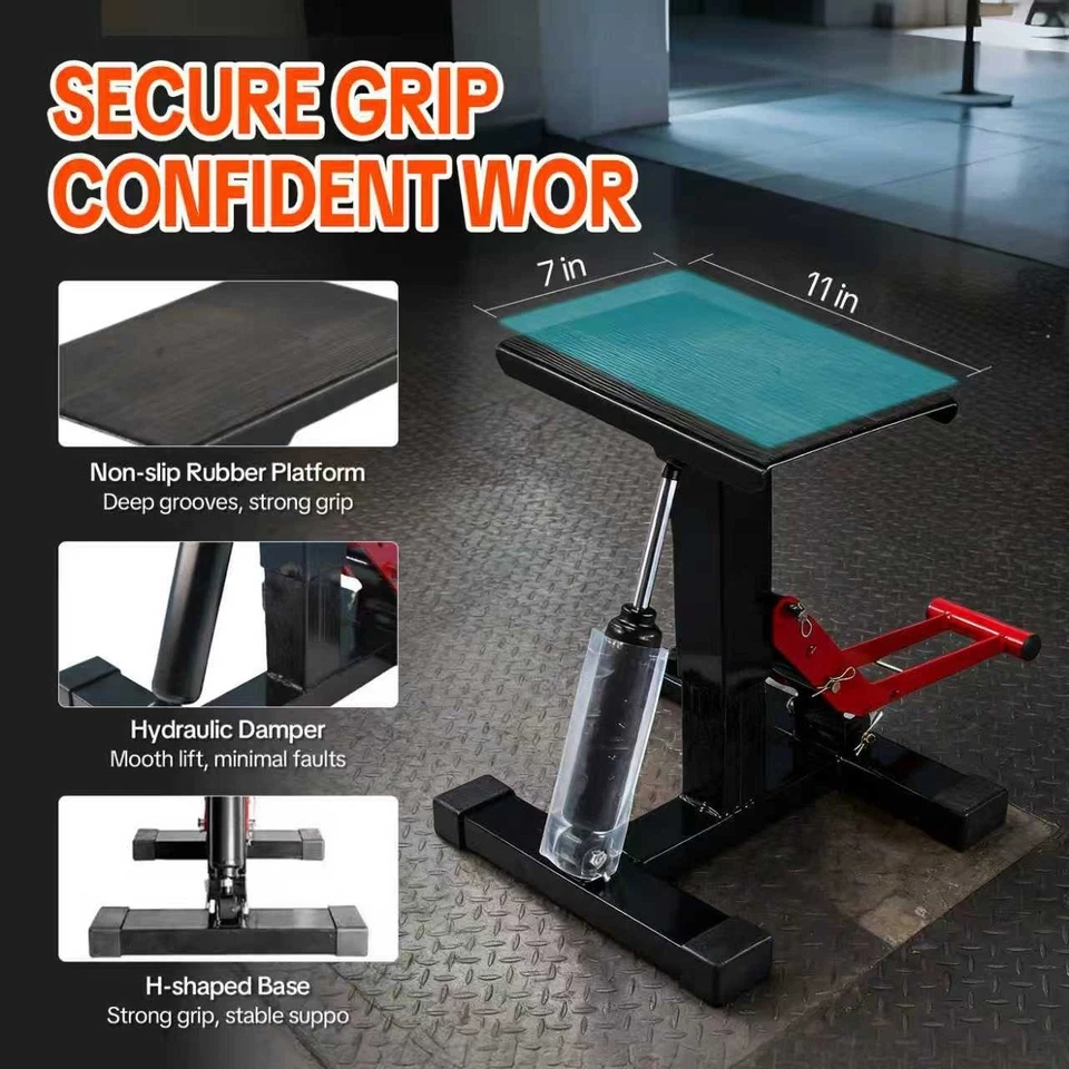 SYX MOTO Motorcycle Lift Stand 440lbs Capacity 360° Rotating Repair Maintenance - Image 4 of 4