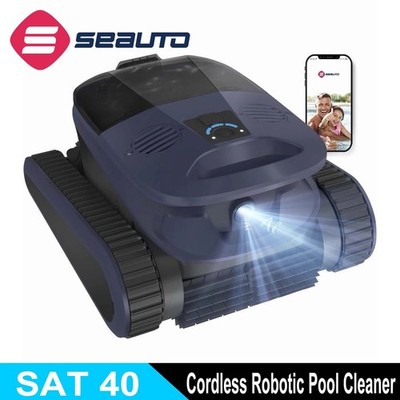 Seauto SAT40 Robotic Pool Cleaner Pool Vacuum for Inground Pools 4 Modes Cleaner