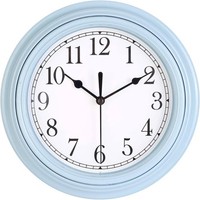 Wanduhr Retro 22,9 Cm Blau Nicht Tickend Dekorativ FüR KüChe Schlafzimmer BüRo