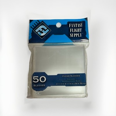 Fantasy Flight Supply Clear Sleeves   Square Board Game Size 2 11/16'' x 2 11/16''