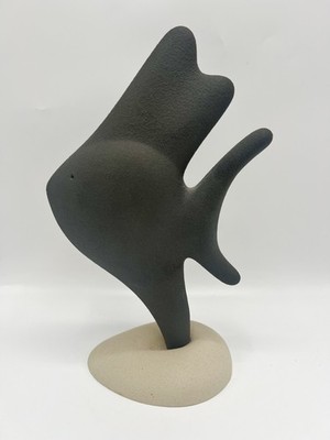 Linea Sette Modernistische Fisch Skulptur Italienische Keramik Minimalistisches Dekor