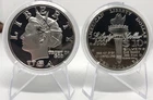 2003 Silver 1 oz NORFED Liberty $10 Proof Like Variant 8.5 Big E Long Hair Rare!