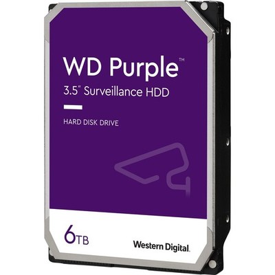 WD Purple 6TB 3.5'' Internal SATA/600 Surveillance Hard Drive, 5700rpm WD60PURZ