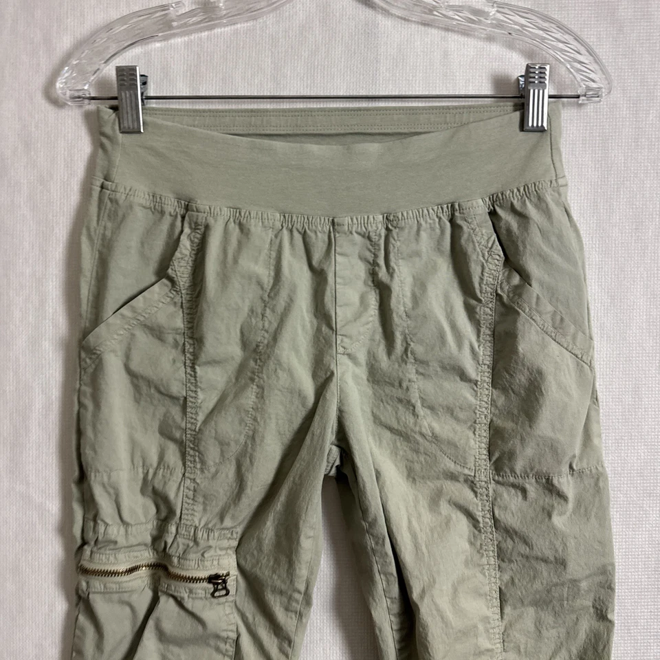 Pantalones para mujer XCVI Wearables talla XS verde Malanda pierna ajustada acanalada Foto 3 de 4