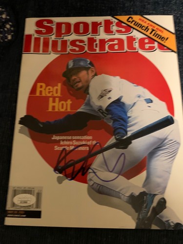 ICHIRO SUZUKI SEATTLE MARINERS SIGNED SPORTS ILLUSTRATED 5/28/2001 JSA CERT.