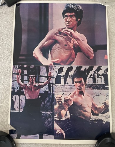 Vintage 1970's Bruce Lee Enter the Dragon Poster 31" x 21" 6097 MADE IN TIAWAN