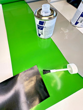 PVC Planen Reparatur Set Kleber Saba 70T 250 ml + 1m² Plane inkl Pinsel Anhänger