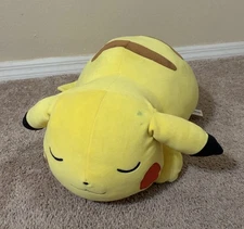 Pokemon 18” Sleeping Pikachu Soft Jumbo Large Plush Pillow Buddy - Used