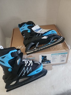Lake Placid  Monarch Youth Adjustable Ice Skates Black and Blue Size 11-2