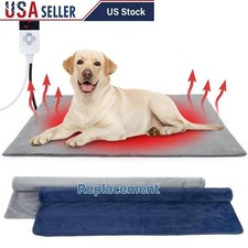 Outdoor Heated Dog Bed Pet Heating Pad Waterproof Adjustable Temperature Control
