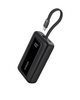 Anker Zolo Powerbank, 30W High-Speed-Ladegerät mit integriertem USB-C Kabel