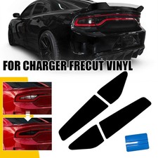 For 15-22 Dodge Charger Tinted Tail Light Smoked Lamp Overlays Vinyl Film Decal
