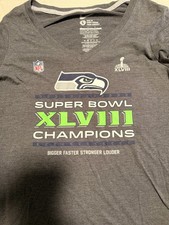 Seattle Seahawks Shirt Womens Large NFL Football Super Bowl XLVIII Champions