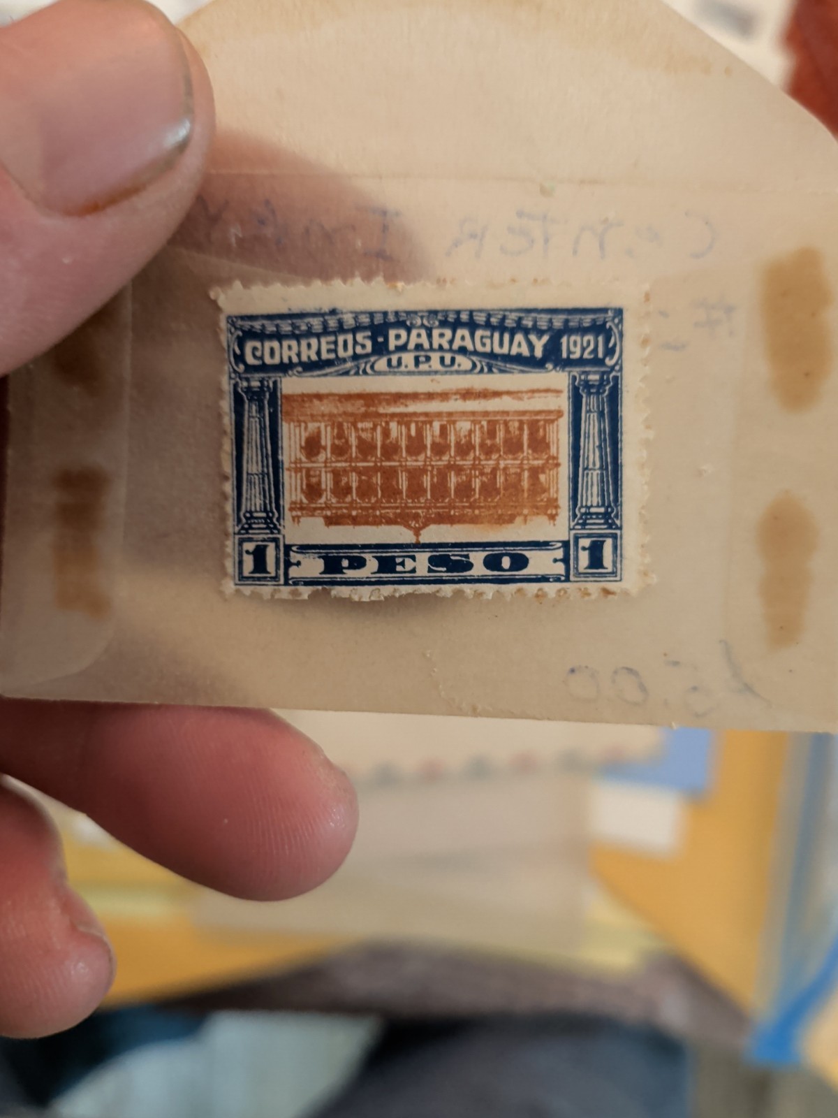 1921 Paraguay One Peso Inverted Center