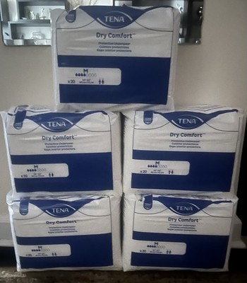 TENA Dry Comfort Protective Underwear SZ M 34''-44'' 5-Pack 20ct NEW SEALED 03/26