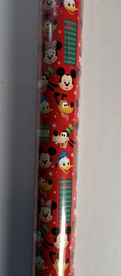 Papel de envolver de Navidad Disney, Mickey Mouse, Plutón, Pato Donald 20 pies cuadrados Foto 4 de 4