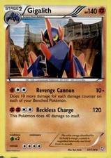 Gigalith 67/124 R Dragons Exalted Pokemon 2012 EN LP