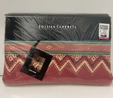 Vintage Collier Campbell GYPSY DANCE King Flat Sheet Multi 108x102 Made in USA