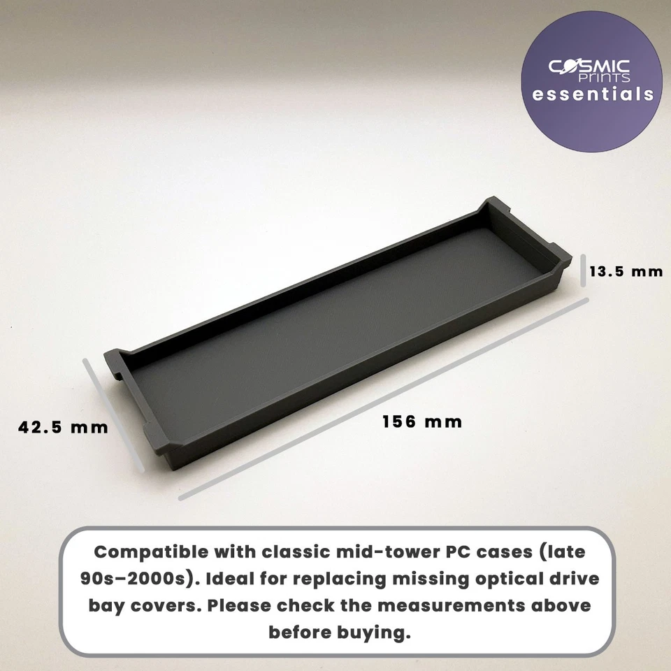 5,25" Laufwerksschachtabdeckung - werkzeuglos PC Frontplatte Rohling - hergestellt in UK - Bild 2 von 4