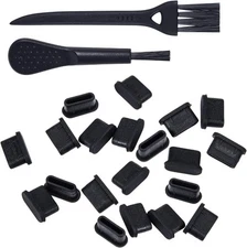 20 Pcs USB Type C Dust Plugs Cover for iPhone 16 15 Plus Pro Max, C Port 