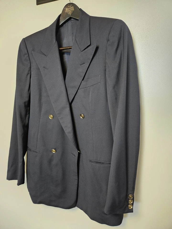 Blazer Gucci negro vintage años 70 100 % lana para mujer talla pequeña Foto 2 de 4