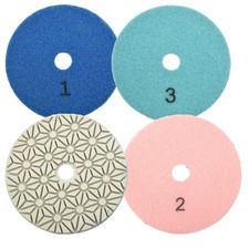 Aggressive 3 Step Polishing Pads for Concrete Terrazzo 2pcs 100mm 4inch