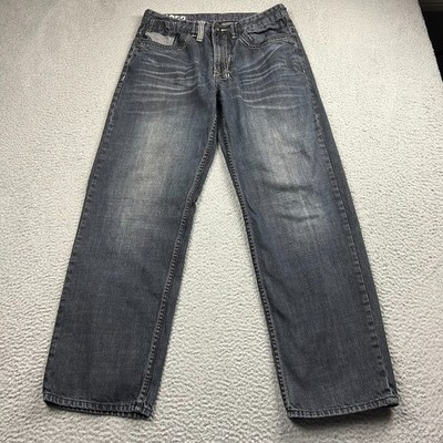 VTG Ecko Unltd Baggy Jeans Mens 32x31 Blue Yellow Denim Y2K Wide Leg