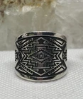 VTG STERLING SILVER NATIVE BAND RING SIZE 7