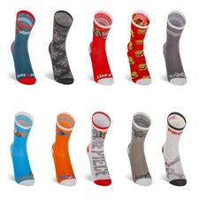 Kids Socks, Cotton, 10 Pairs - Boys Socks, Comfortable and Soft, Red/G...