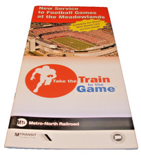 JULY 2009 METRO NORTH TAKE THE TRAIN TO THE GAME JETS GIANTS VERSION B