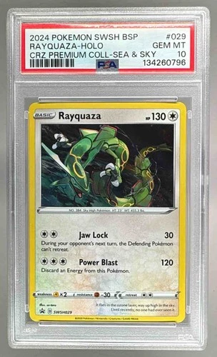 134260796 Rayquaza 2019 Pokemon Sword Shield Sea Sky Promo #SWSH029 PSA 10