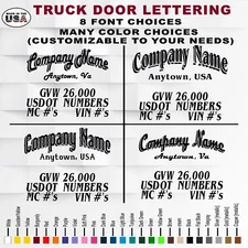 Cbcdecals - Business Truck | Semi Truck Door Lettering Company Name Truck Decal 