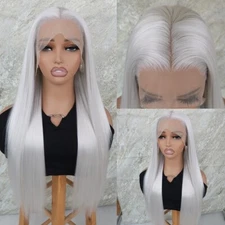 13x4 Synthetic Lace Front Wig Long Straight Hair Pre Plucked Natural Women Party