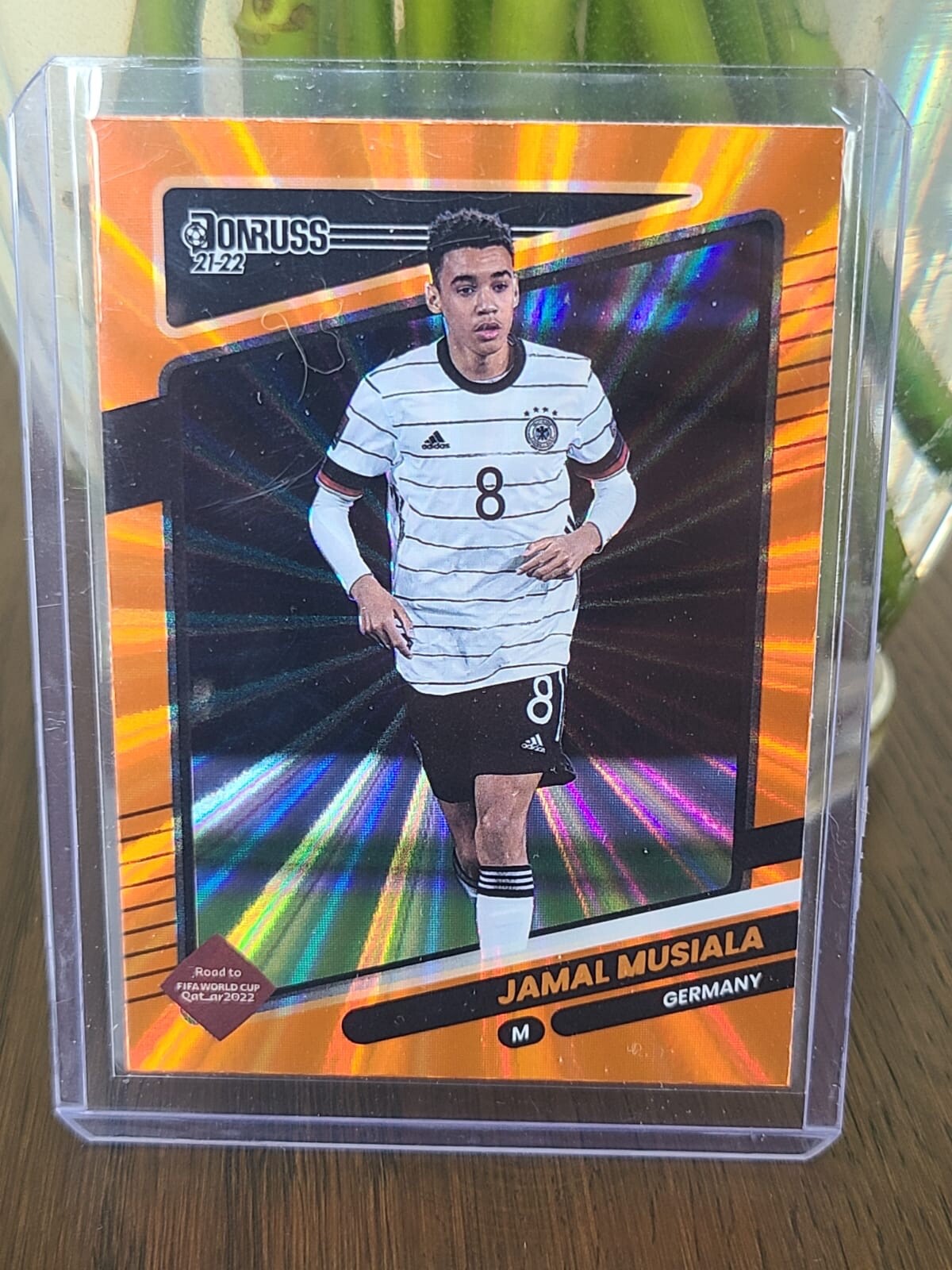 Jamal Musiala 2021-22 Donruss Soccer Orange Holo Laser #74 Germany