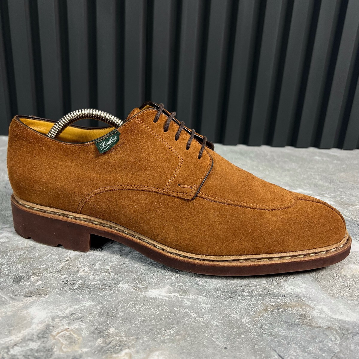 Paraboot Avignon Derby Lace Up Whisky Brown Suede 7.5 LV or 8.5 US 