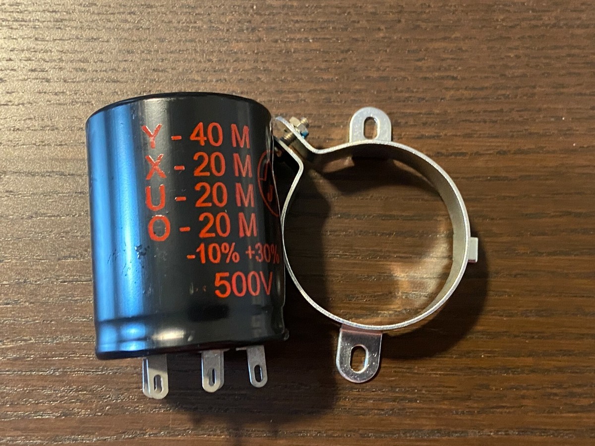 New JJ 40/20/20/20 uf 500v Quad Can Capacitor Tube Amp Cap w