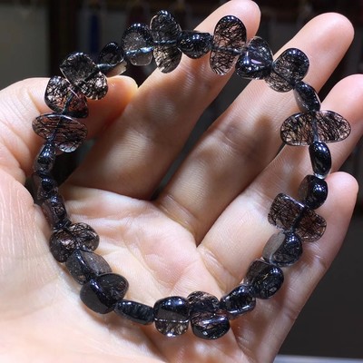 13.6*7*5.2mm Natural Clear Black Hair Rutilated Crystal ...