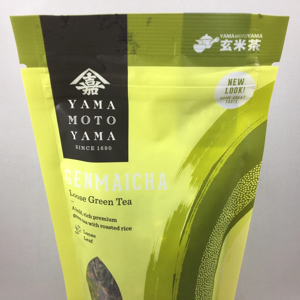 Té verde japonés Yamamotoyama Genmaicha con arroz tostado y semillas de sorgo 5,3 oz Foto 3 de 4