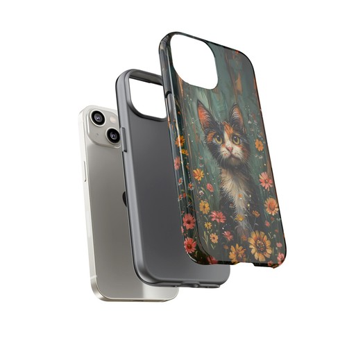 For iPhone | Samsung Galaxy | Pixel Phone Case - Calico Cat Flowers Pastel - 第 87/256 張圖片